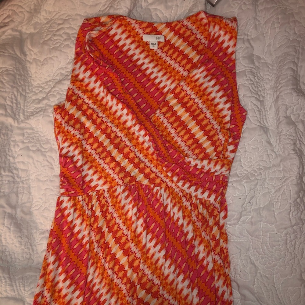 J Jill orange maxi dress